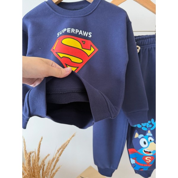 Детски спортен комплект от 2 части "Bluey Super Paws", Тъмносин Цвят 