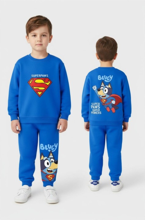 Детски спортен комплект от 2 части "Bluey Super Paws", Син Цвят 