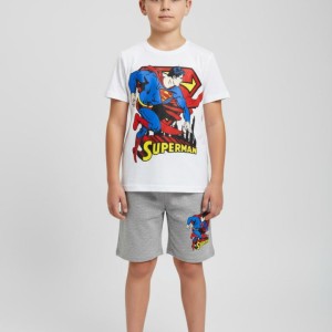 Детски комплект със супергерой, Бял Цвят