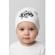 Бебешка памучна шапка Baby Boss, Бял Цвят Бебешка памучна шапка Baby Boss, Бял Цвят