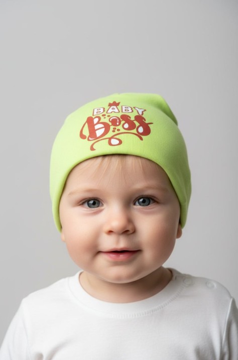 Бебешка памучна шапка Baby Boss, Зелен Цвят