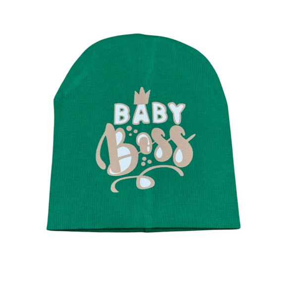 Бебешка памучна шапка Baby Boss, Зелен Цвят